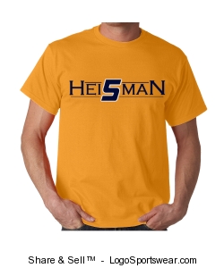 Hei5man Gold Shirt w/ web address on back Design Zoom